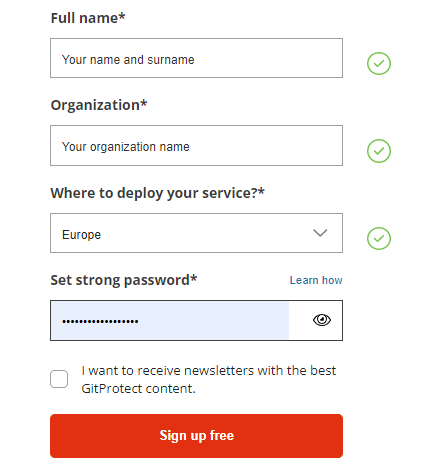 creating an account